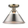 Orwell Flush Mount - Aged Brass with Pewter Shades