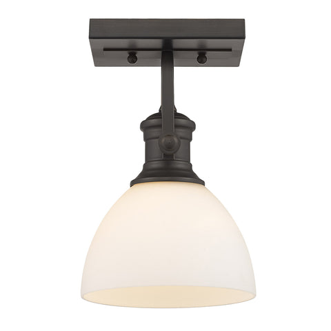 Hines 1 Light Semi-Flush - Rubbed Bronze