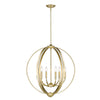 Colson 6 Light Chandelier - Olympic Gold