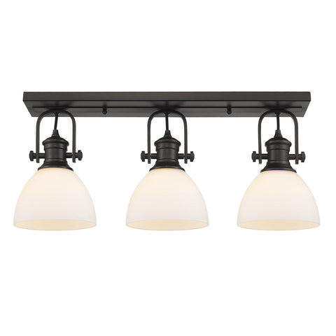 Hines 3 Light Semi-Flush - Rubbed Bronze