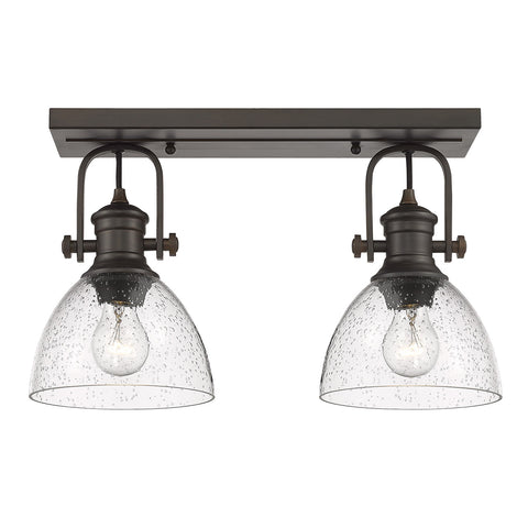 Hines 2 Light Semi-Flush - Rubbed Bronze