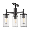 Winslett 3 Light Semi-Flush - Matte Black