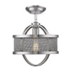 Colson Semi-Flush (with Pewter Shade) - Pewter
