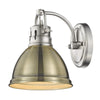 Duncan Wall Sconce/Bath Vanity - Pewter with Aged Brass Shade
