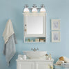 Duncan 3 Light Bath Vanity - Chrome with White Shade