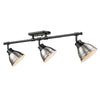 Duncan Semi-Flush - Track Light - Matte Black with Pewter Shade