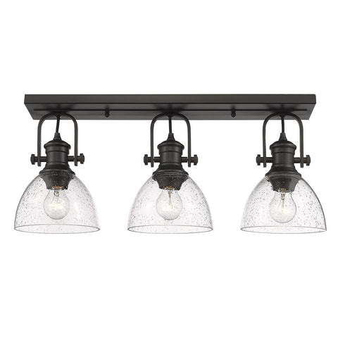 Hines 3 Light Semi-Flush - Rubbed Bronze