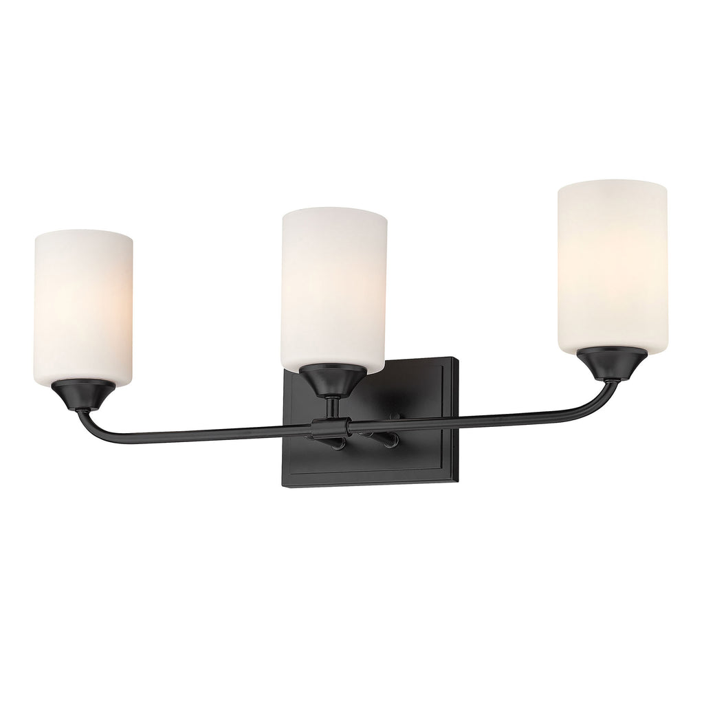 Ormond 3 Light Bath Vanity (with shades) - Matte Black