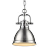 Duncan Mini Pendant with Chain - Chrome with Pewter Shade