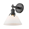 Orwell Wall Sconce/Bath Vanity - Matte Black with Opal Glass Shade