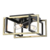 Tribeca Flush Mount - Matte Black with Aged Brass Accents