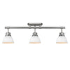 Duncan Semi-Flush - Track Light - Pewter with White Shade