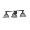 Carver 3 Light Bath Vanity - Matte Black