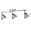 Duncan Semi-Flush - Track Light - Chrome with Pewter Shade