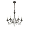 Mirabella 6 Light Chandelier - Rubbed Bronze