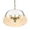 Aldrich 3 Light Pendant - Aged Brass with White Shade