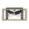 Tribeca Flush Mount - Matte Black with Aged Brass Accents