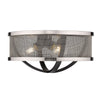 Colson Flush Mount - 15" (with Pewter Shade) - Matte Black