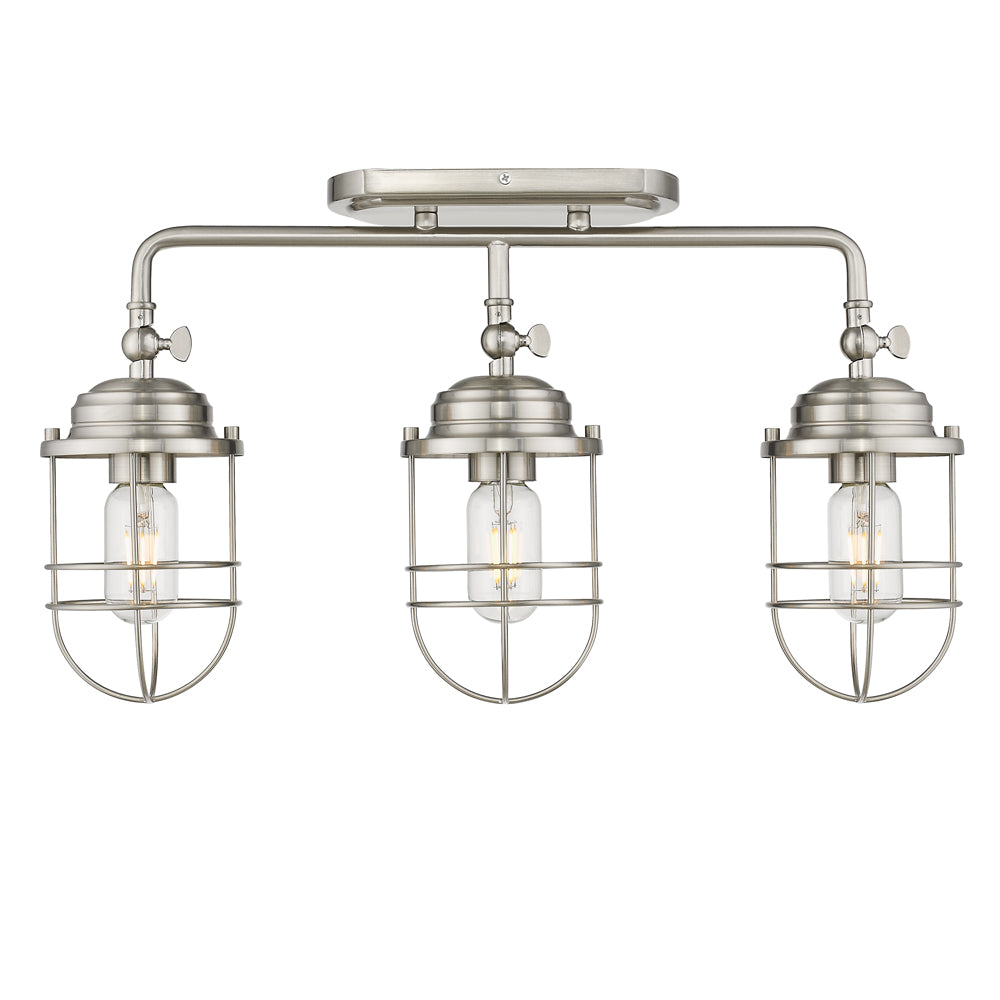 Seaport 3 Light Linear Semi-Flush - Track - Pewter