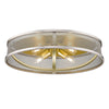 Colson Flush Mount - 24" (with Pewter Shade) - Olympic Gold