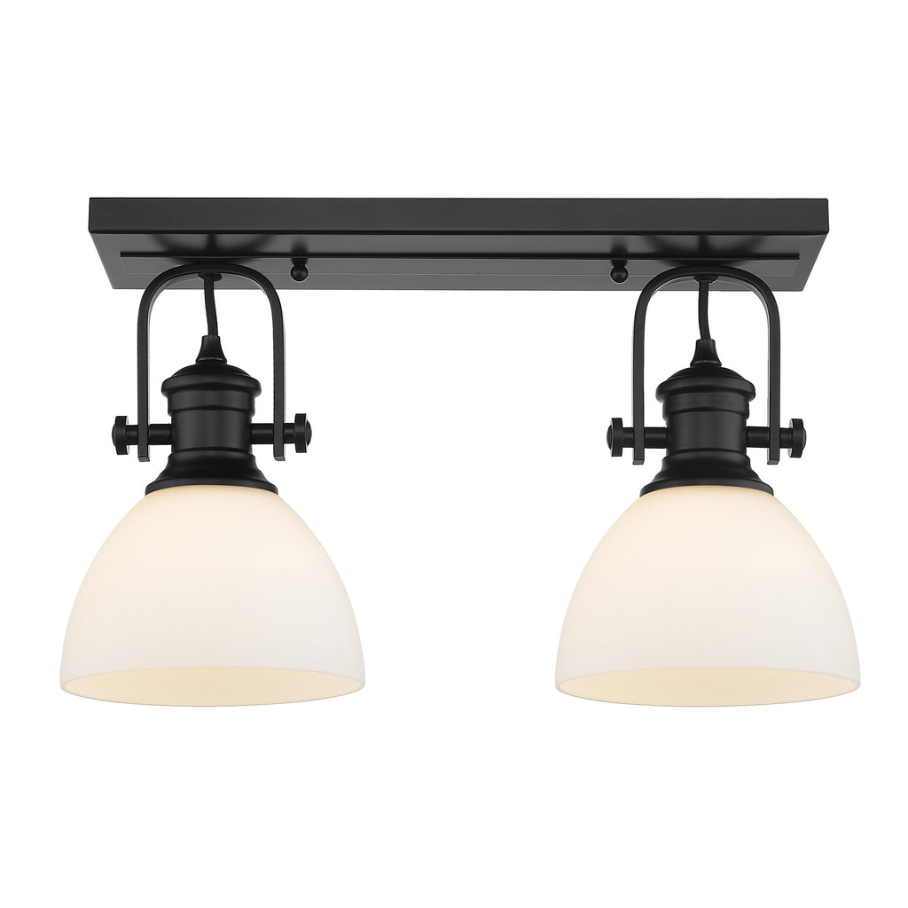 Hines 2 Light Semi-Flush - Matte Black