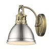 Duncan Wall Sconce/Bath Vanity - Aged Brass with Pewter Shade