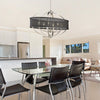 Colson Linear Pendant (with Matte Black Shade) - Pewter