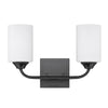 Ormond 2 Light Bath Vanity (with shades) - Matte Black