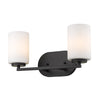 Manhattan 2 Light Bath Vanity - Matte Black