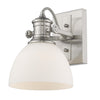 Hines 1 Light Semi-Flush - Pewter with Opal Glass