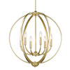 Colson 6 Light Chandelier - Olympic Gold