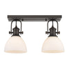 Hines 2 Light Semi-Flush - Rubbed Bronze