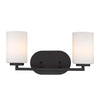 Manhattan 2 Light Bath Vanity - Matte Black