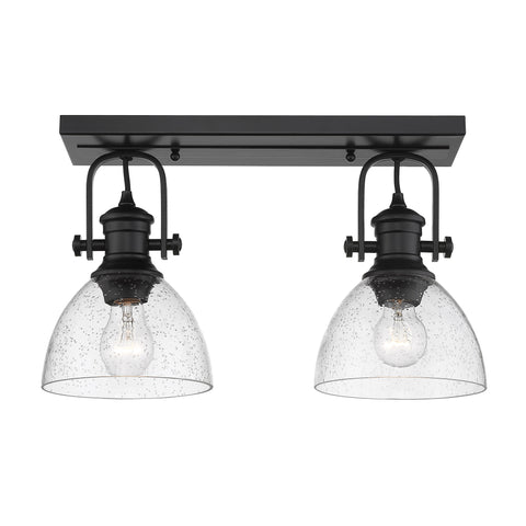 Hines 2 Light Semi-Flush - Matte Black