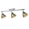 Duncan Semi-Flush - Track Light - Chrome with Aged Brass Shade