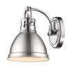 Duncan Wall Sconce/Bath Vanity - Chrome with Pewter Shade