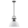 Duncan 1 Light Pendant with Rod - Matte Black