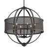 Colson 6 Light Chandelier (with Matte Black Shade) - Matte Black