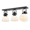 Hines 3 Light Semi-Flush - Matte Black