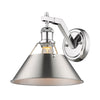 Orwell 1 Light Wall Sconce - Chrome with Pewter Shade