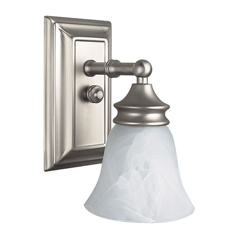 One Light Wall Sconce - Bright Satin Nickel