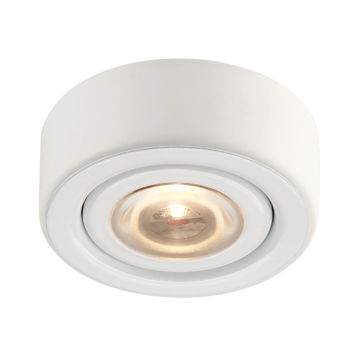 Eco 1 Lamp LED Puk Light In White With Clear Glass Recessed Elk Lighting 