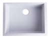 White 24" Undermount Single Bowl Granite Composite Kitchen Sink Sink Alfi 