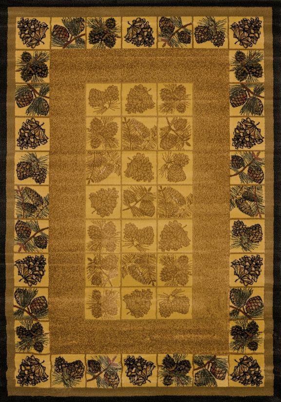 Pine Cones Natural Rug (5 Sizes) Rugs United Weavers 1'10" x 3' Mat 