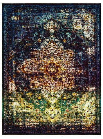 Pj Bohemian Collection Rug - Bahama Multicolor (3 Sizes) Rugs United Weavers Mat 1'10" x 3' 