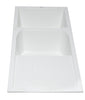White 46" Double Bowl Granite Composite Kitchen Sink with Drainboard Sink Alfi 