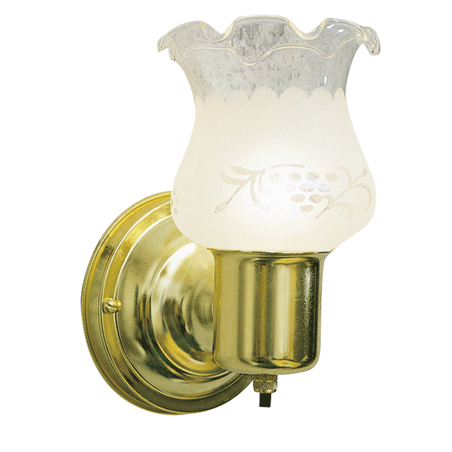One Light Wall Sconce - Polished Brass