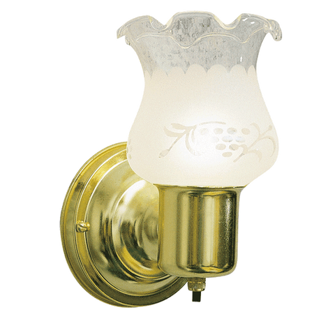 One Light Wall Sconce - Polished Brass