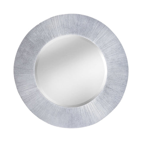Attra Sculpted Groove Frame Mirror In Bright Silver Mirrors Sterling 