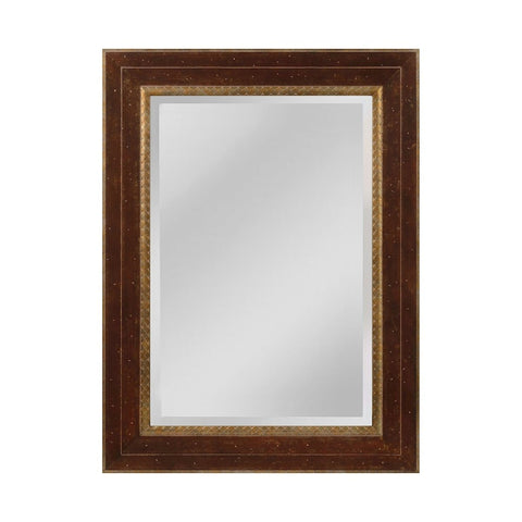 Darcey Wood Frame Mirror In Walnut And Roman Gold - Large Mirrors Sterling 